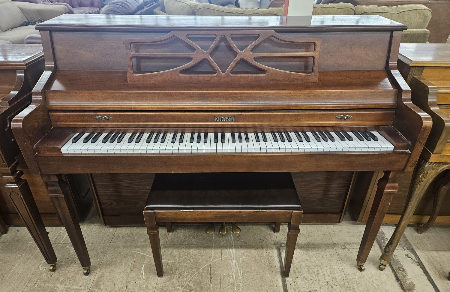 Kimball console piano.