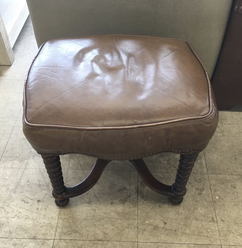 Vintage Leather Ottoman