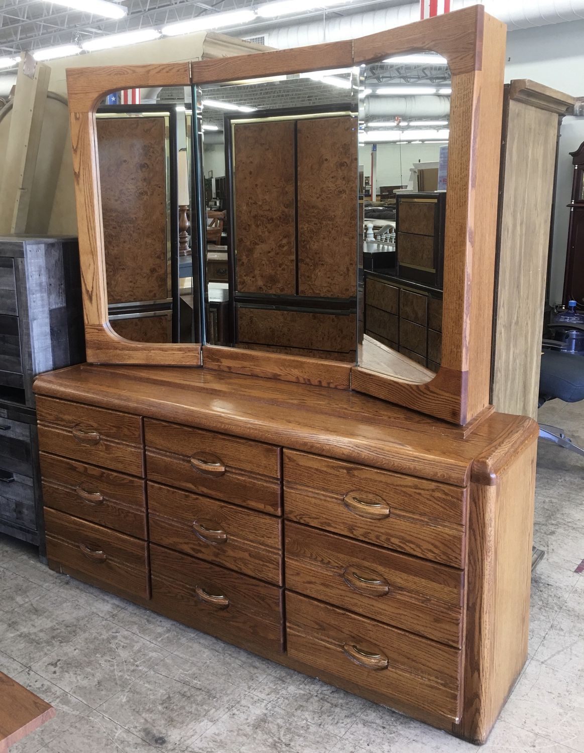 Mid-Century Modern Dresser with Mirror