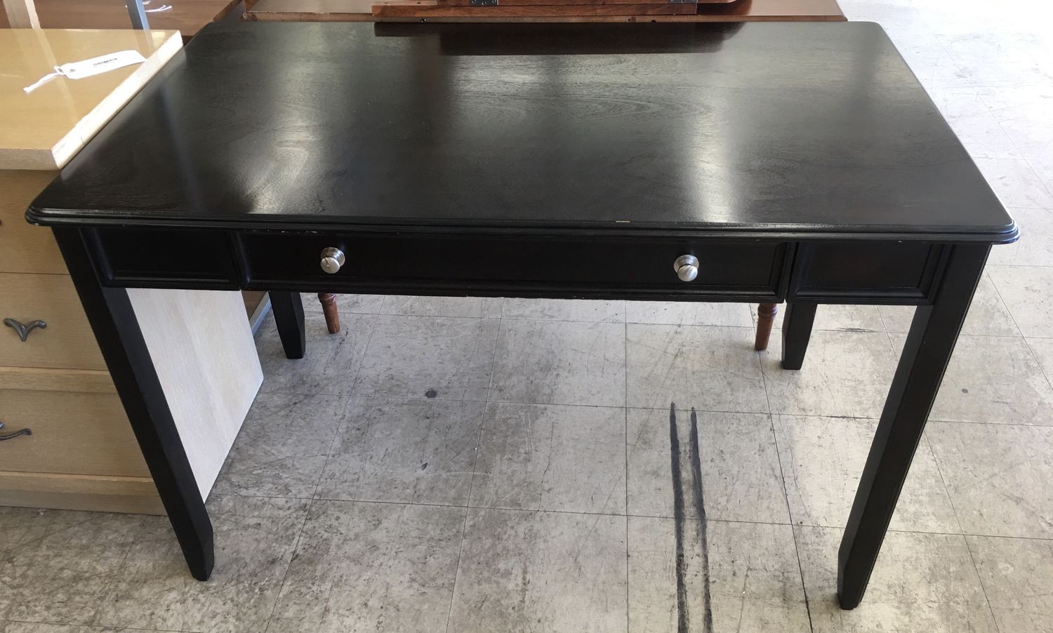 Sleek Black Writing Desk