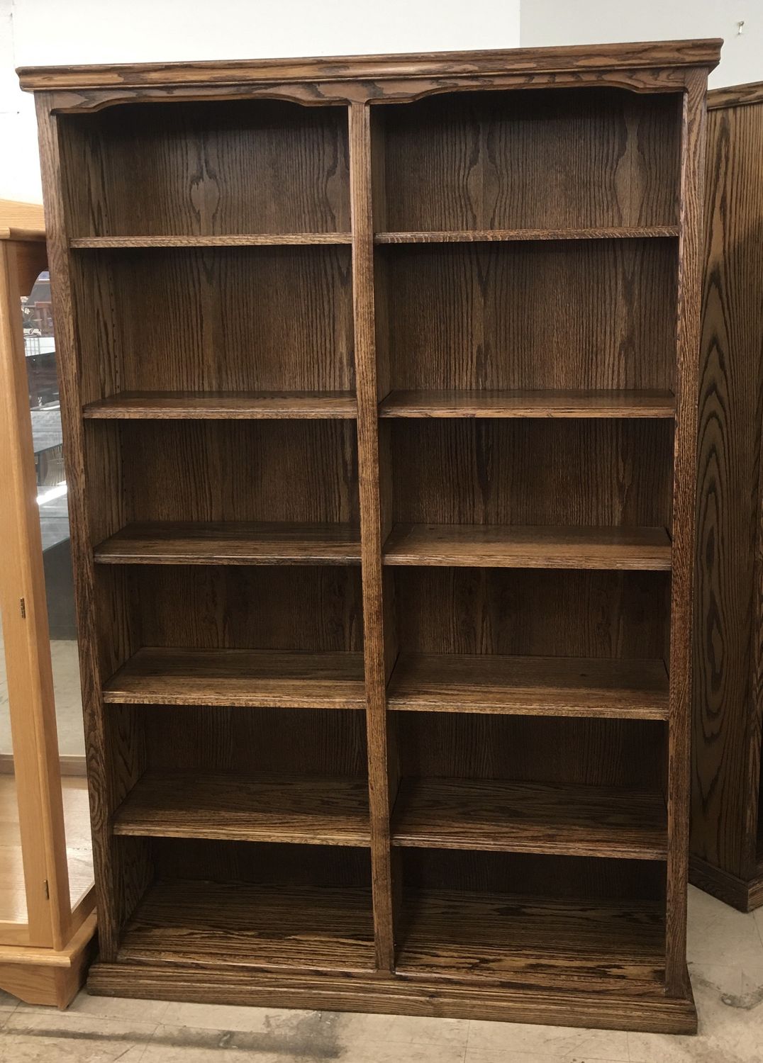 Solid Wood Bookcase  with Adjustable Shelves