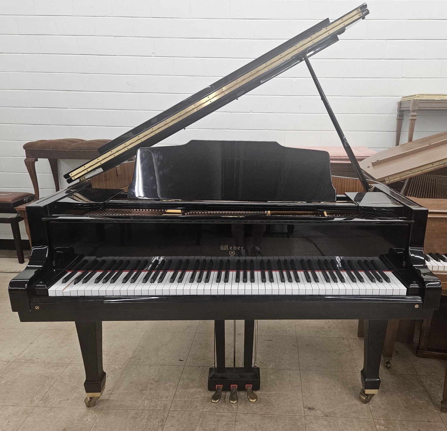 Ebony Weber Baby Grand Piano