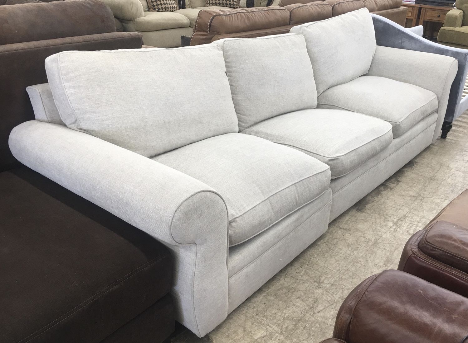 Comfy White Sectional Sofa