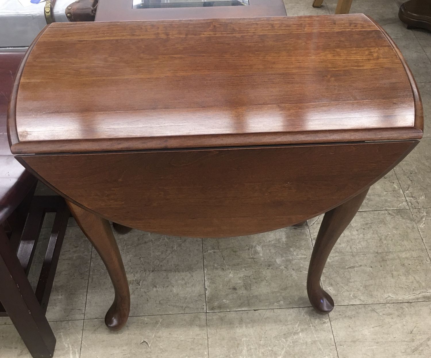 Cherry Drop-Leaf Accent Table