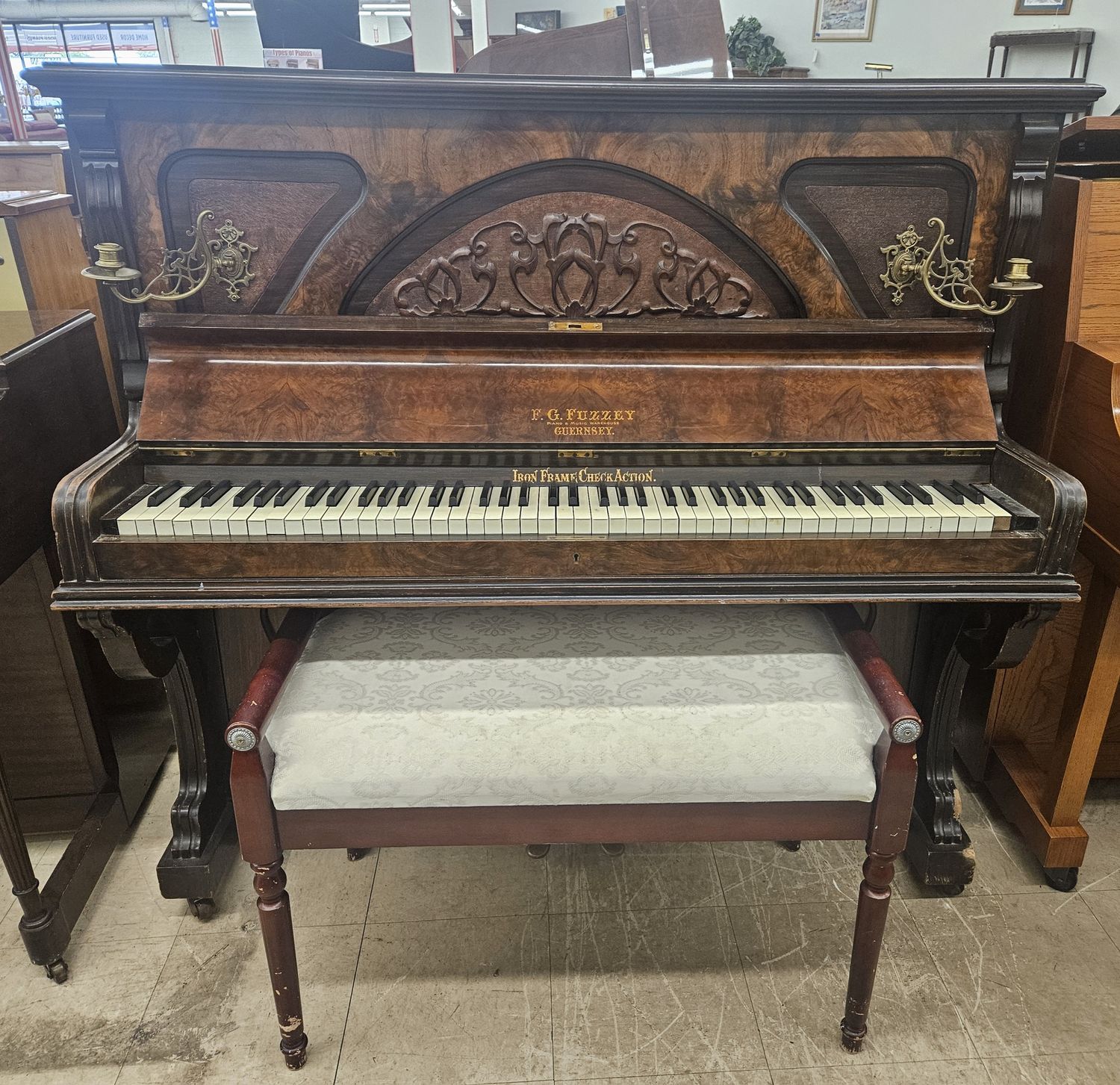 1800s upright from F.G. Fuzzey’s Piano