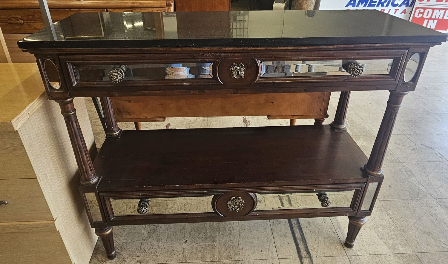 Ornate mirrored console table