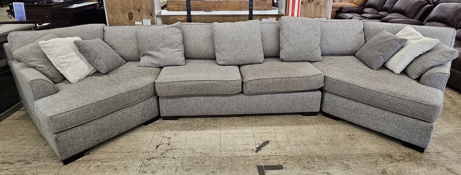 MaxHome “Better by Design” Gray Textured Sectional