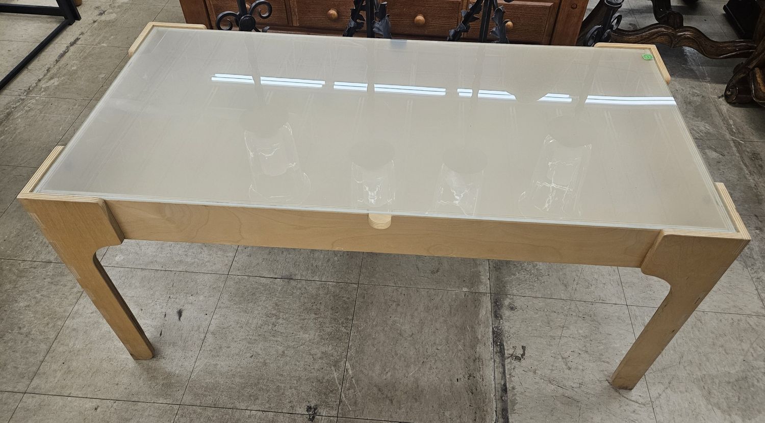 Frosted glass coffee table
