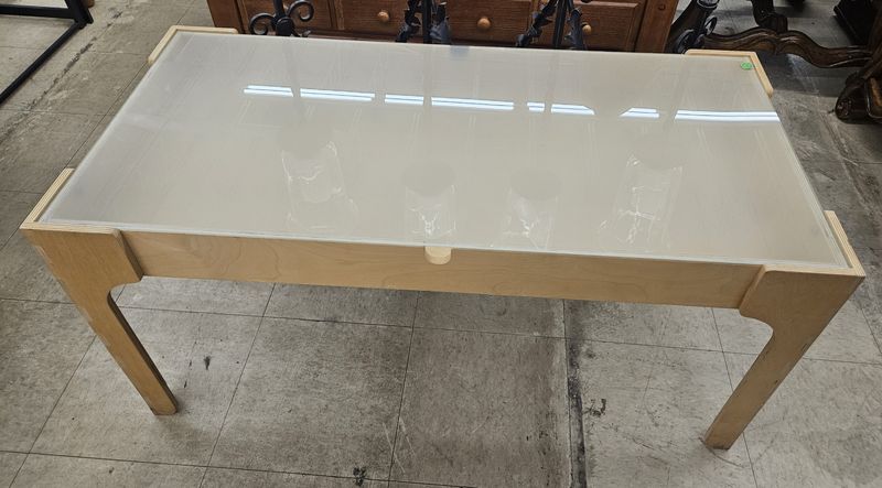Frosted glass coffee table