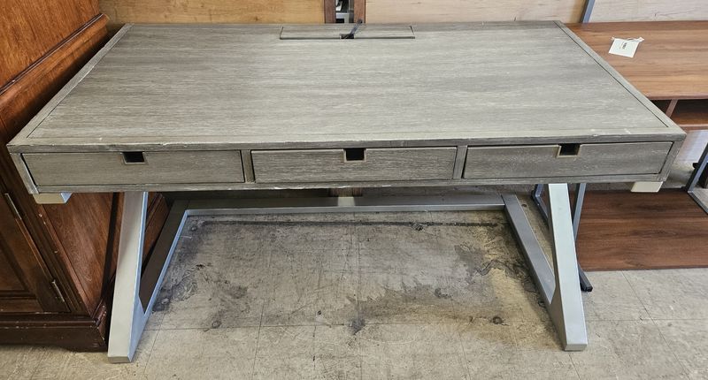 Weathered gray desk