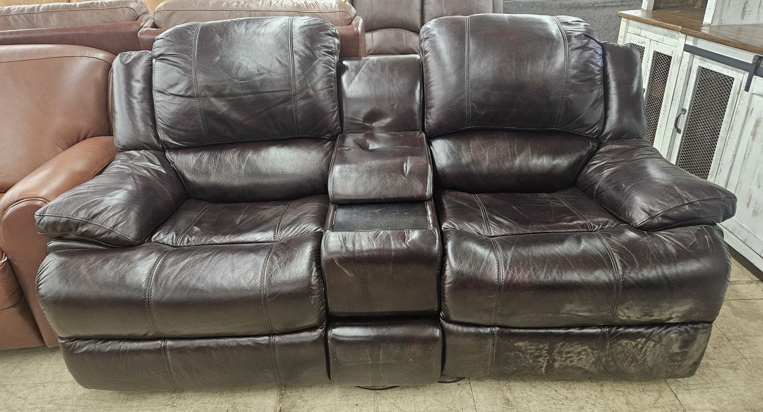 Chocolate brown recliner loveseat
