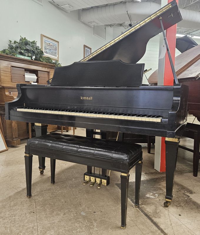 Kimball baby grand piano in satin black