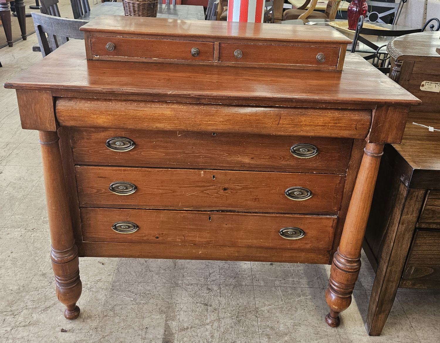American Empire Mahogany Stepped Bureau