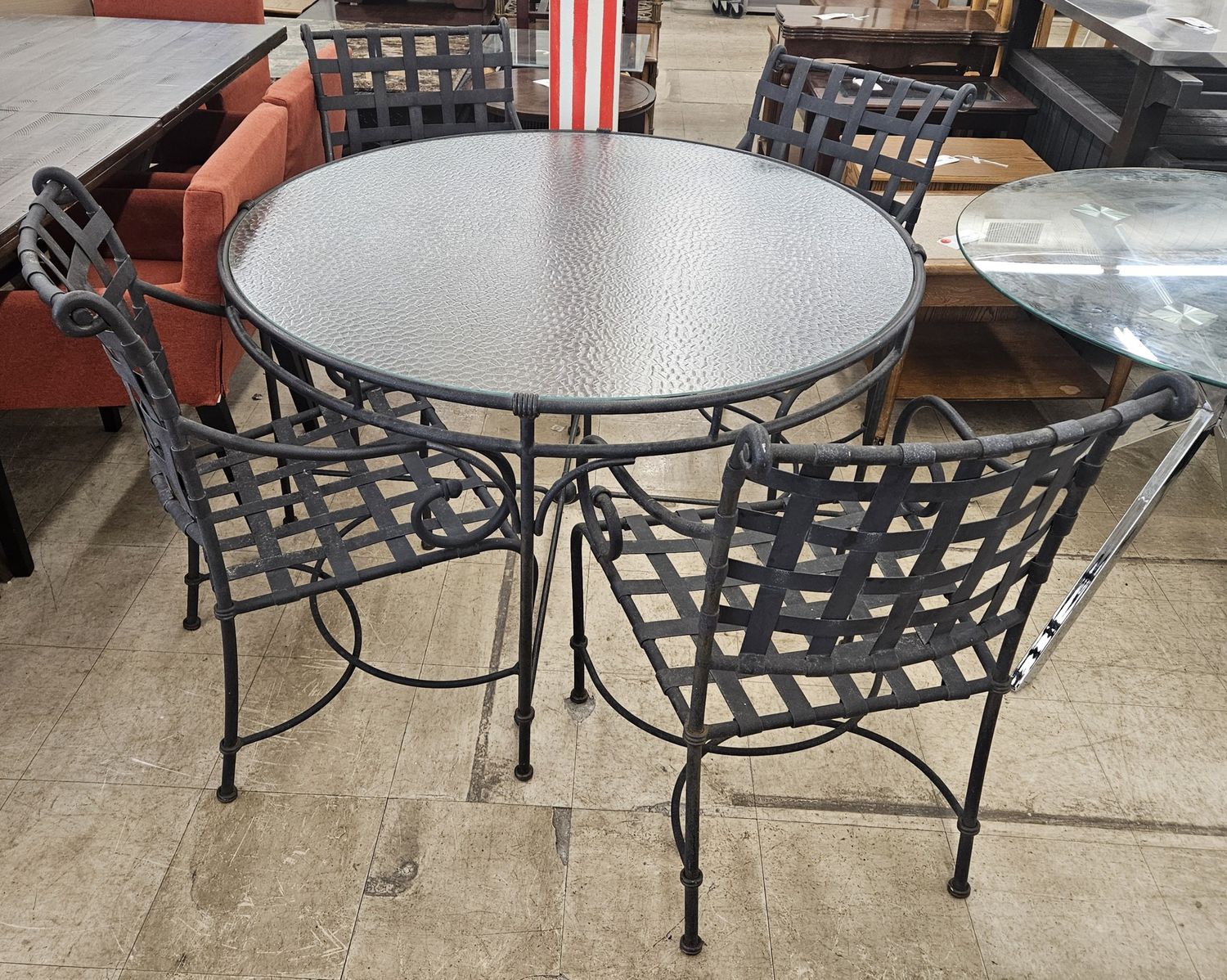 5-piece wrought iron patio dining set
