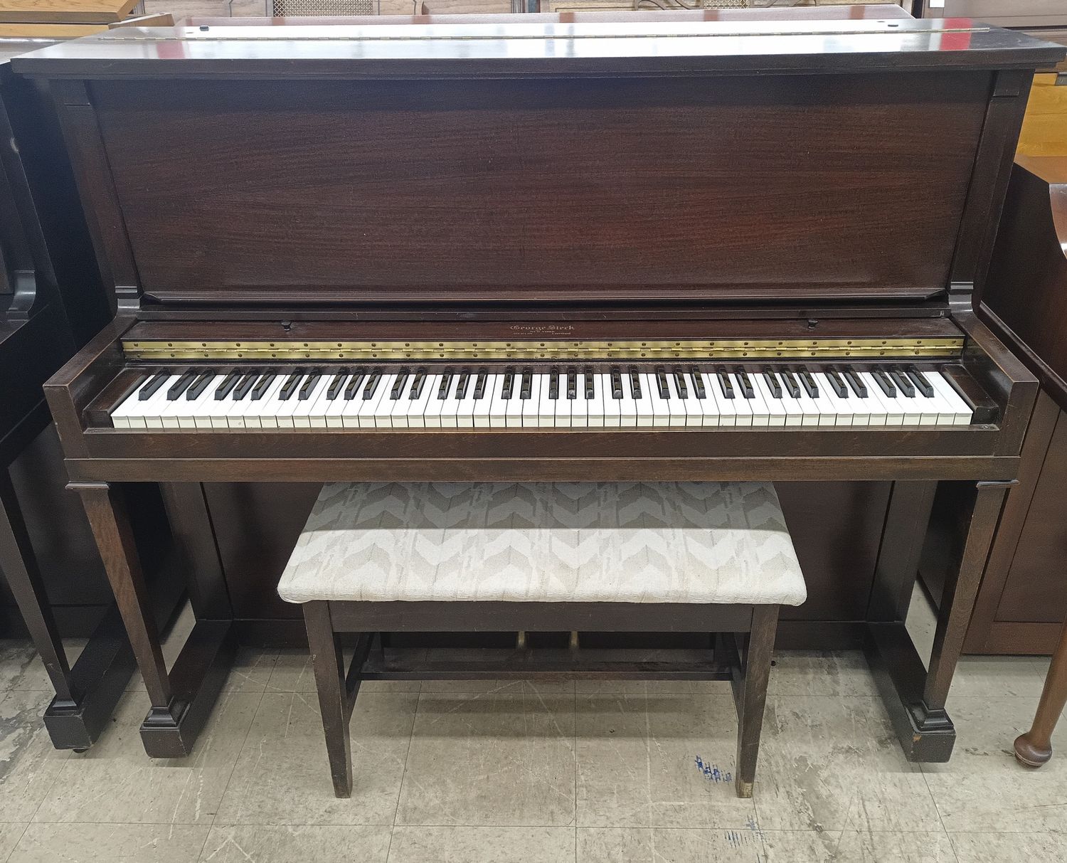 George Steck Studio Upright Piano