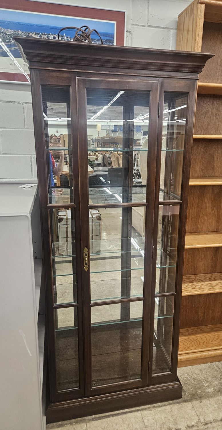 Stunning lighted curio cabinet