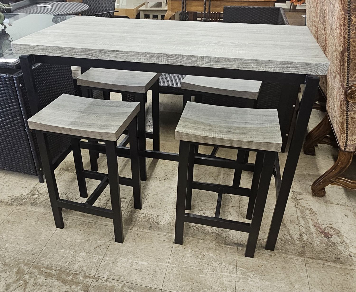 Modern 5-piece counter-height dining set