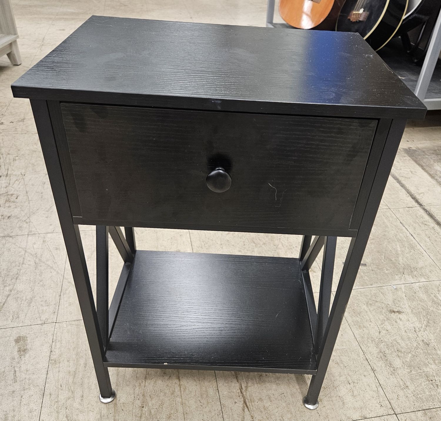 Black side table