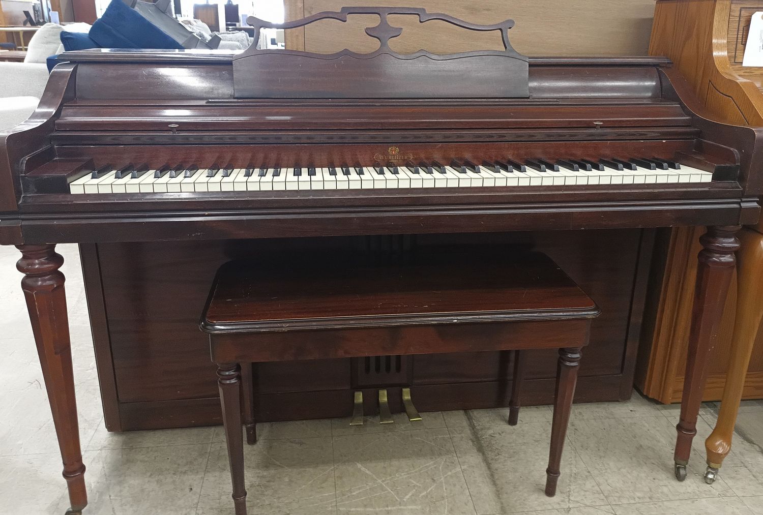 Mahogany Wurlitzer Spinet Piano