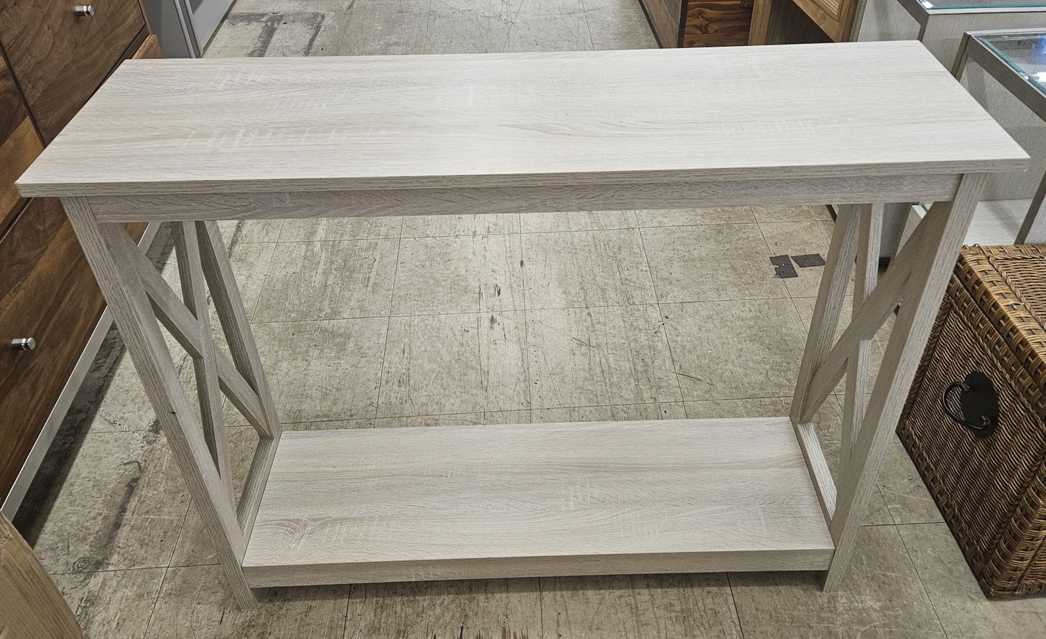 Weathered oak console table