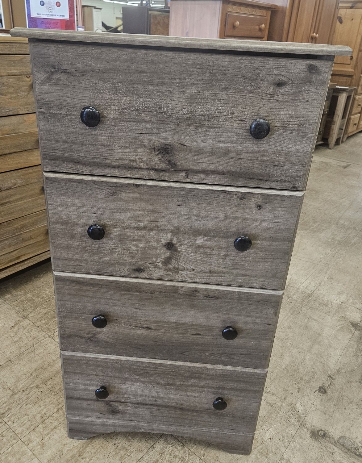 Rustic gray chest of drawers