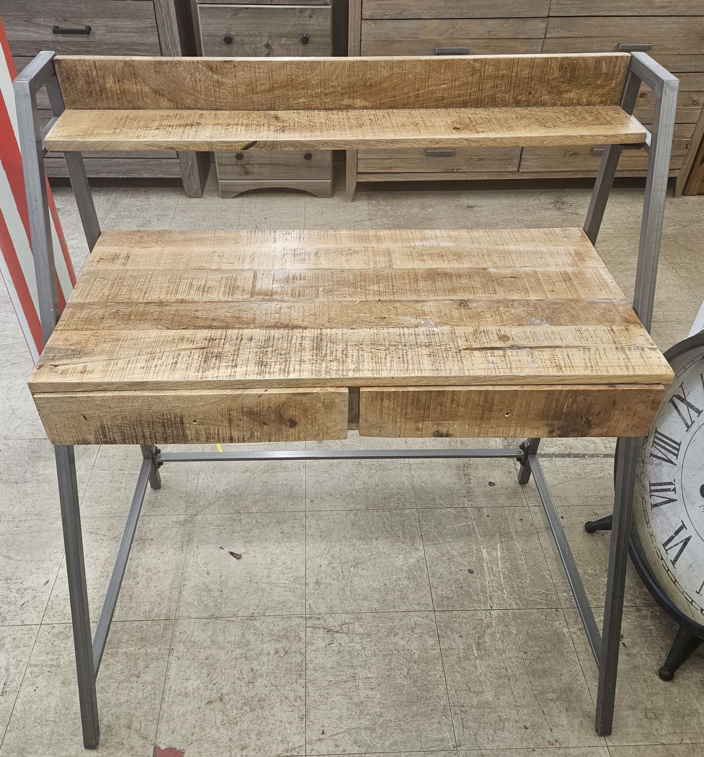 Industrial farmhouse desk