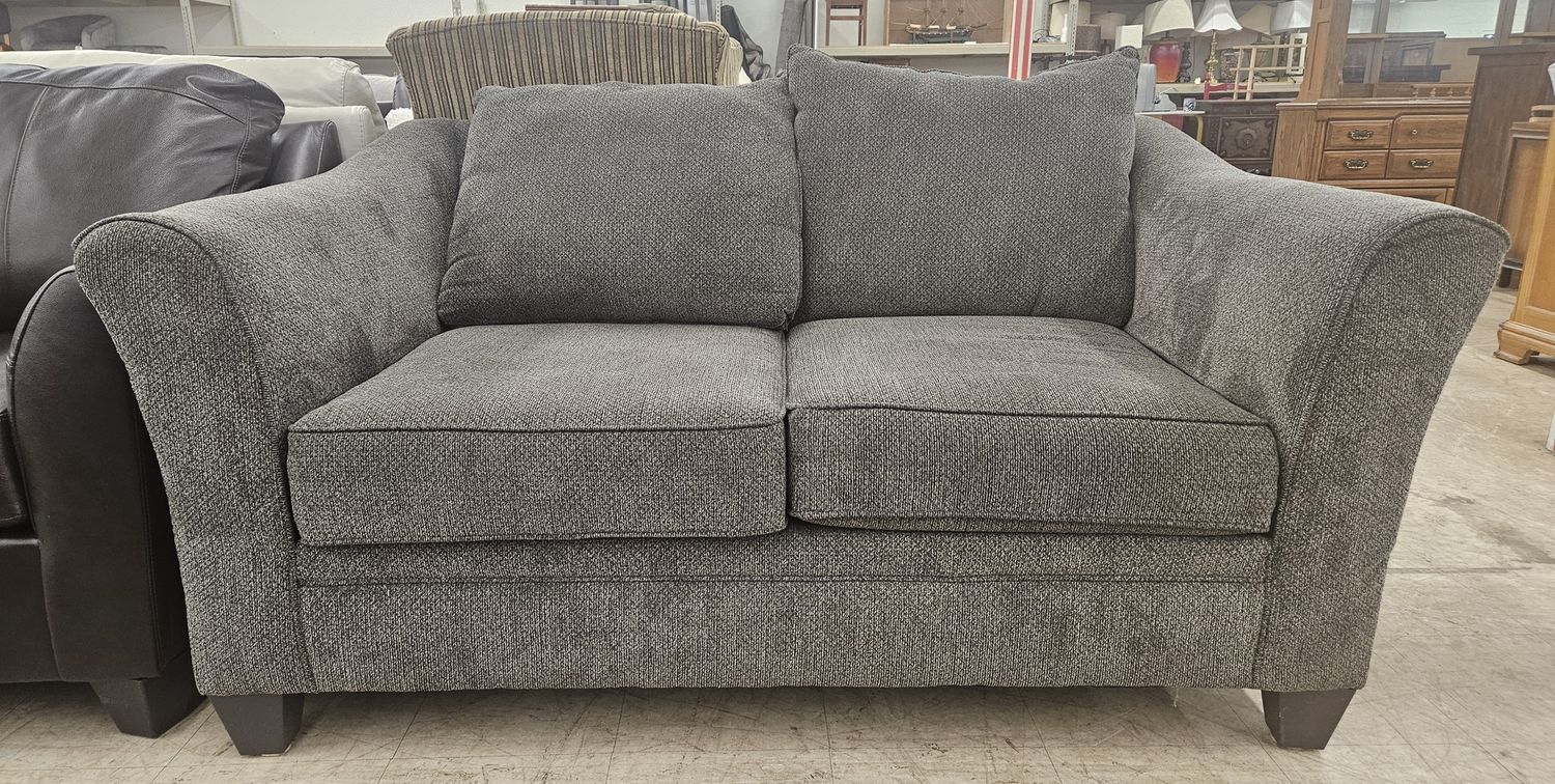 Modern gray loveseat
