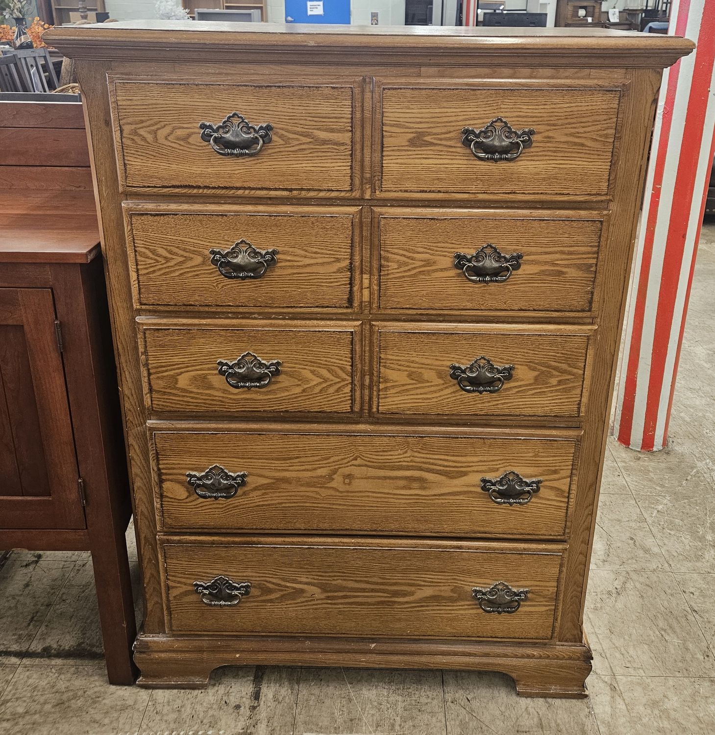 solid oak 7-drawer chest!