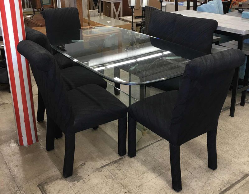 Stylish Glass Top Dinning Set