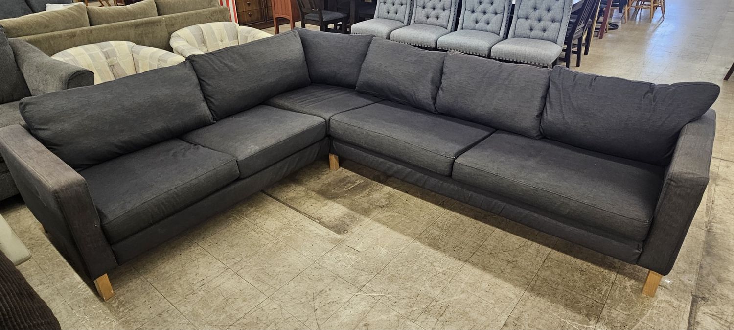 Modern charcoal-gray sectional