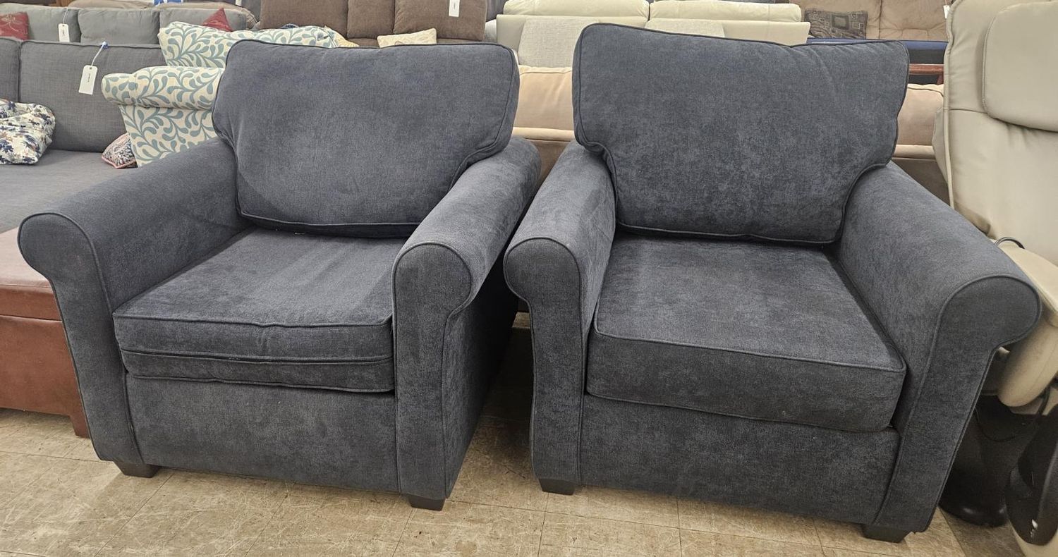 Cozy duo of Living Spaces armchairs!