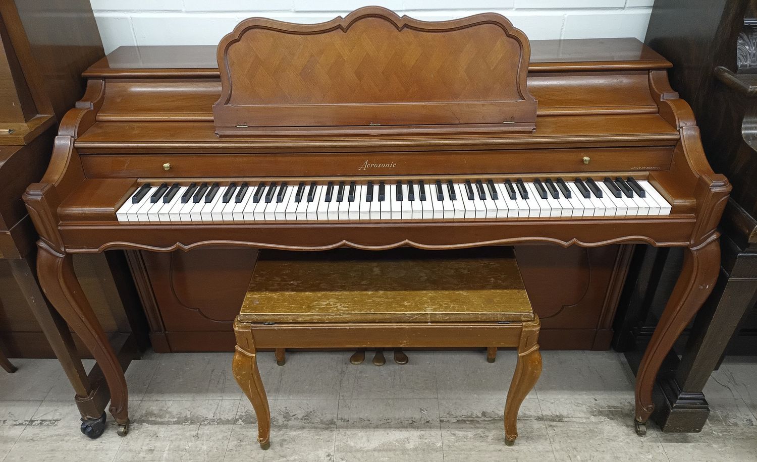 French Provincial Acrosonic Spinet Piano