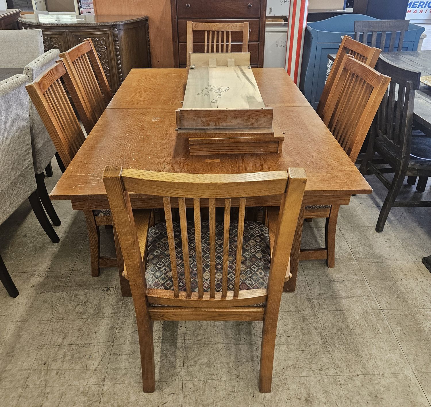 solid oak Mission-style dining set!