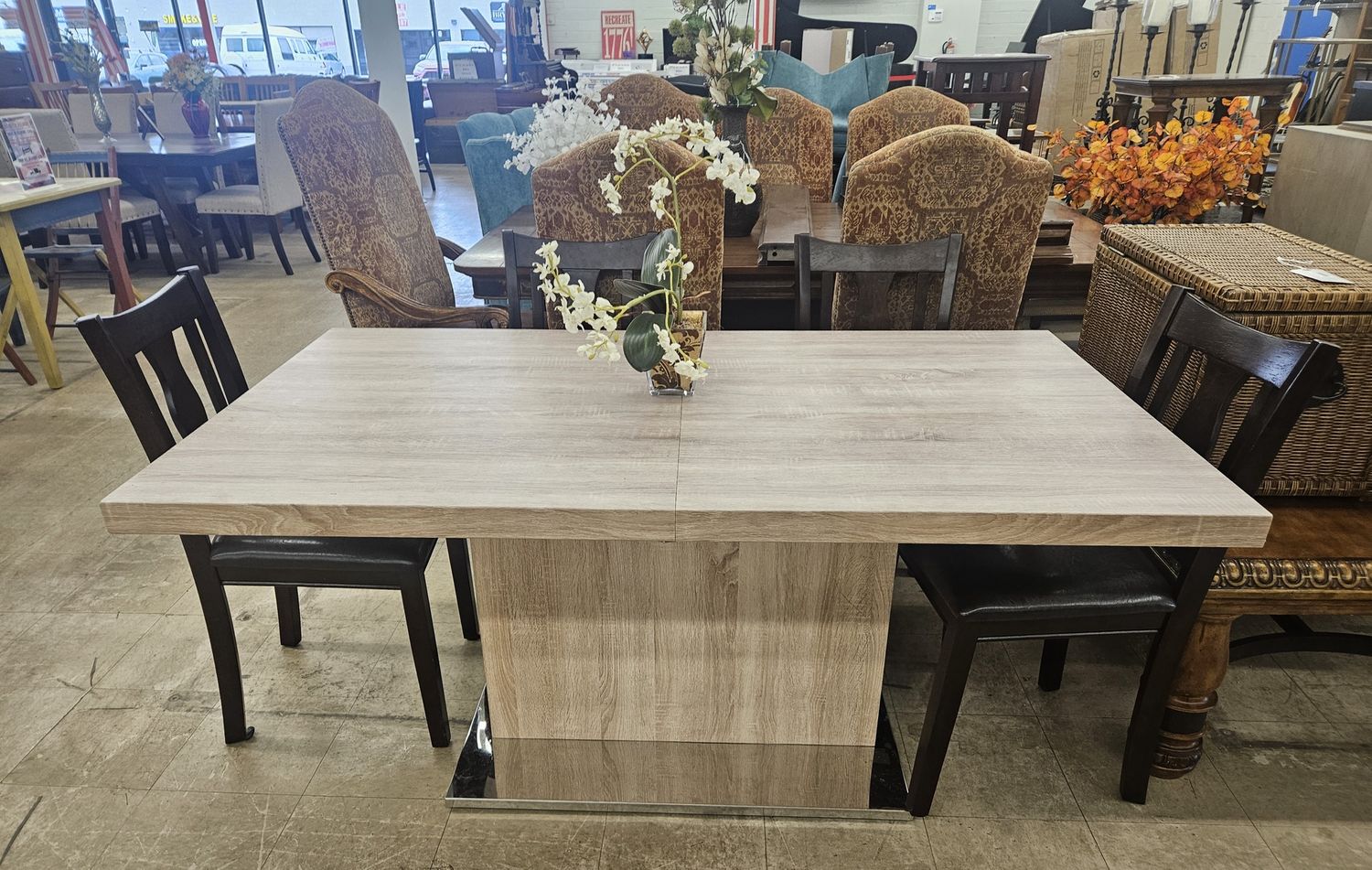 Light oak dining set