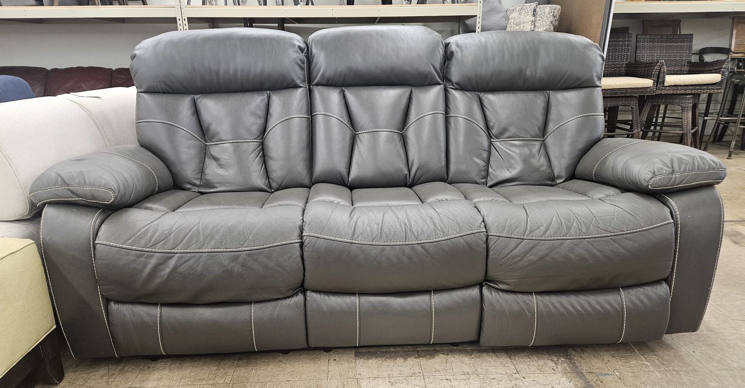Gray reclining sofa