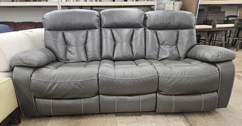 Gray reclining sofa