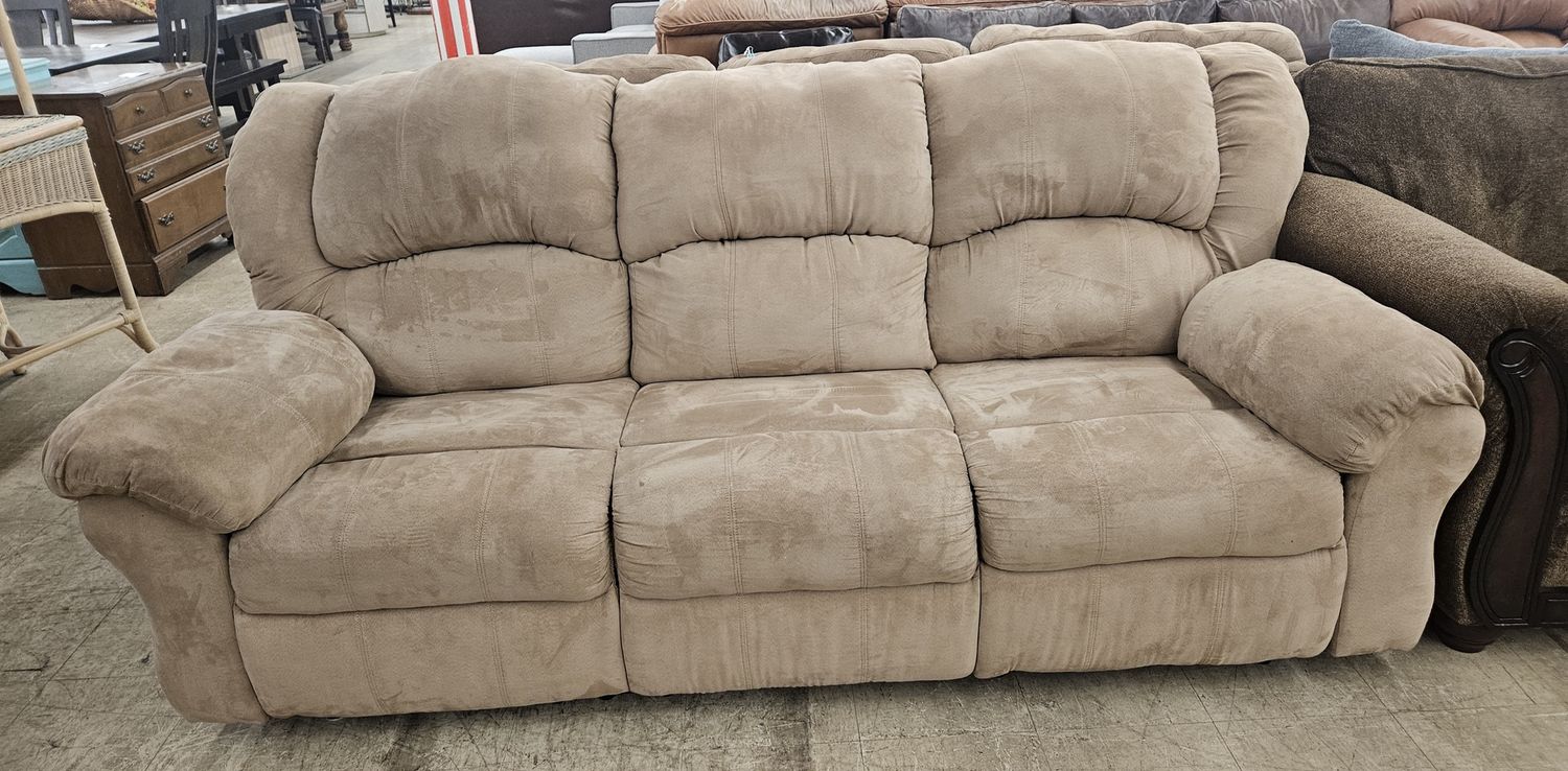 Tan reclining couch!