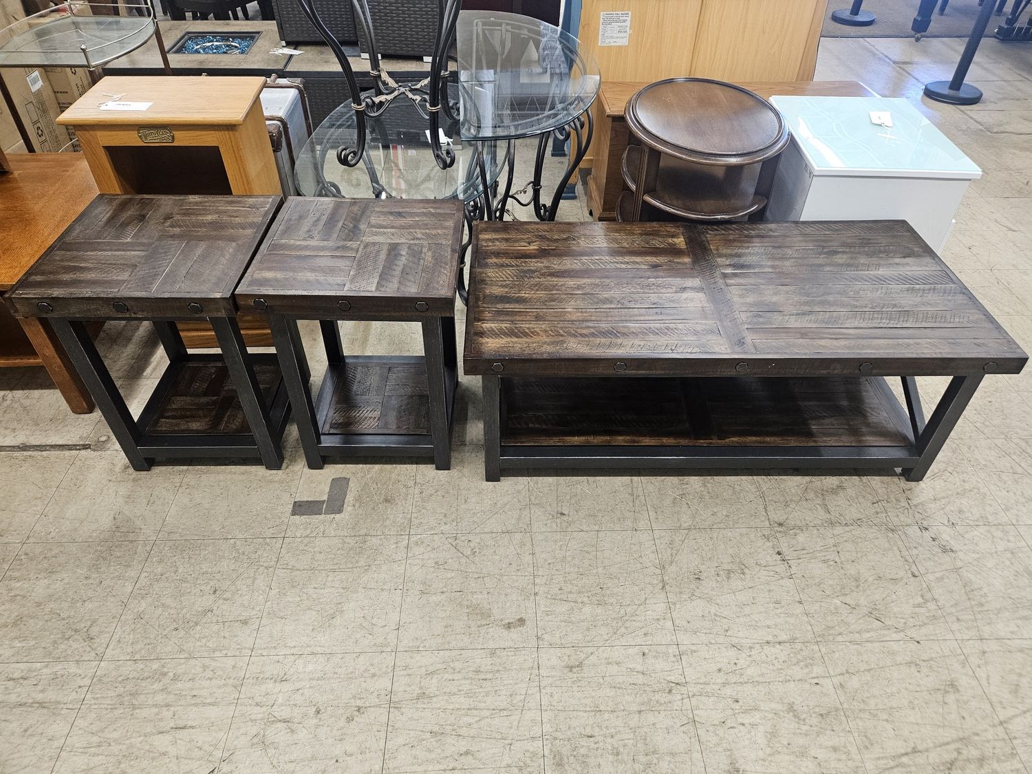 Industrial rustic table set!