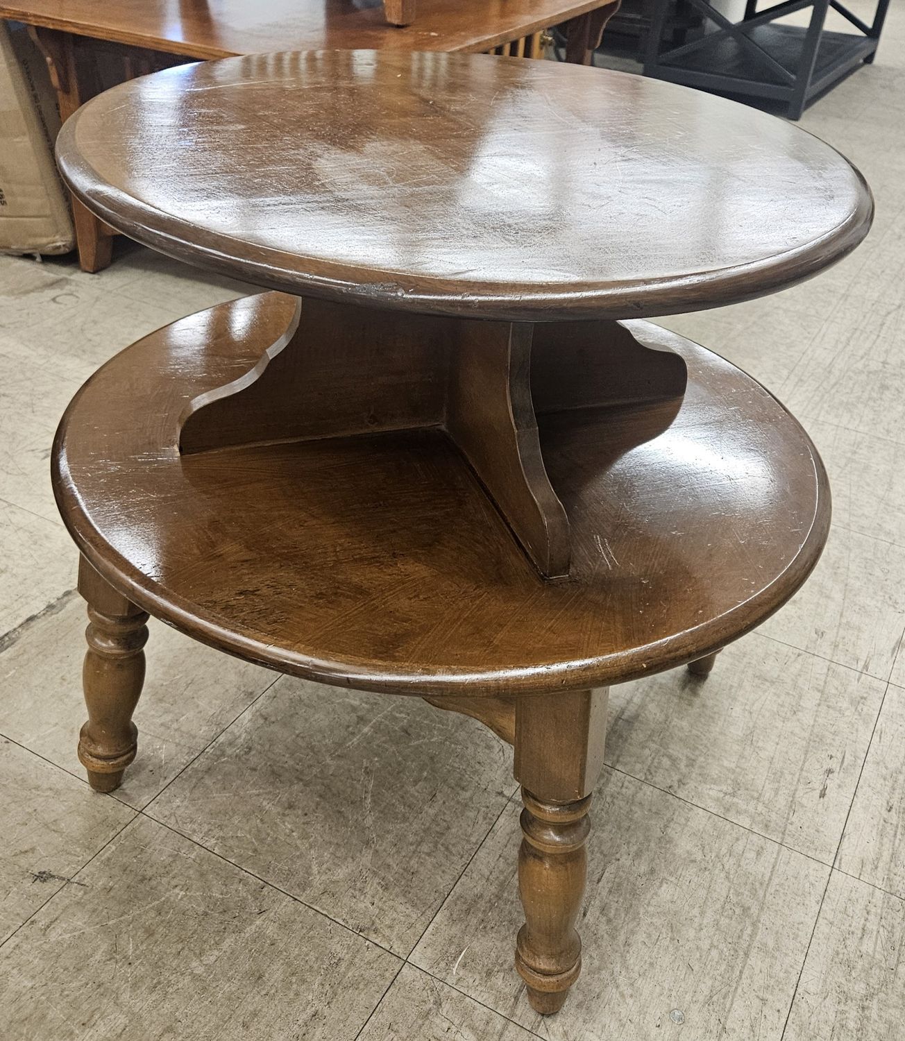 Two-tier round accent table!