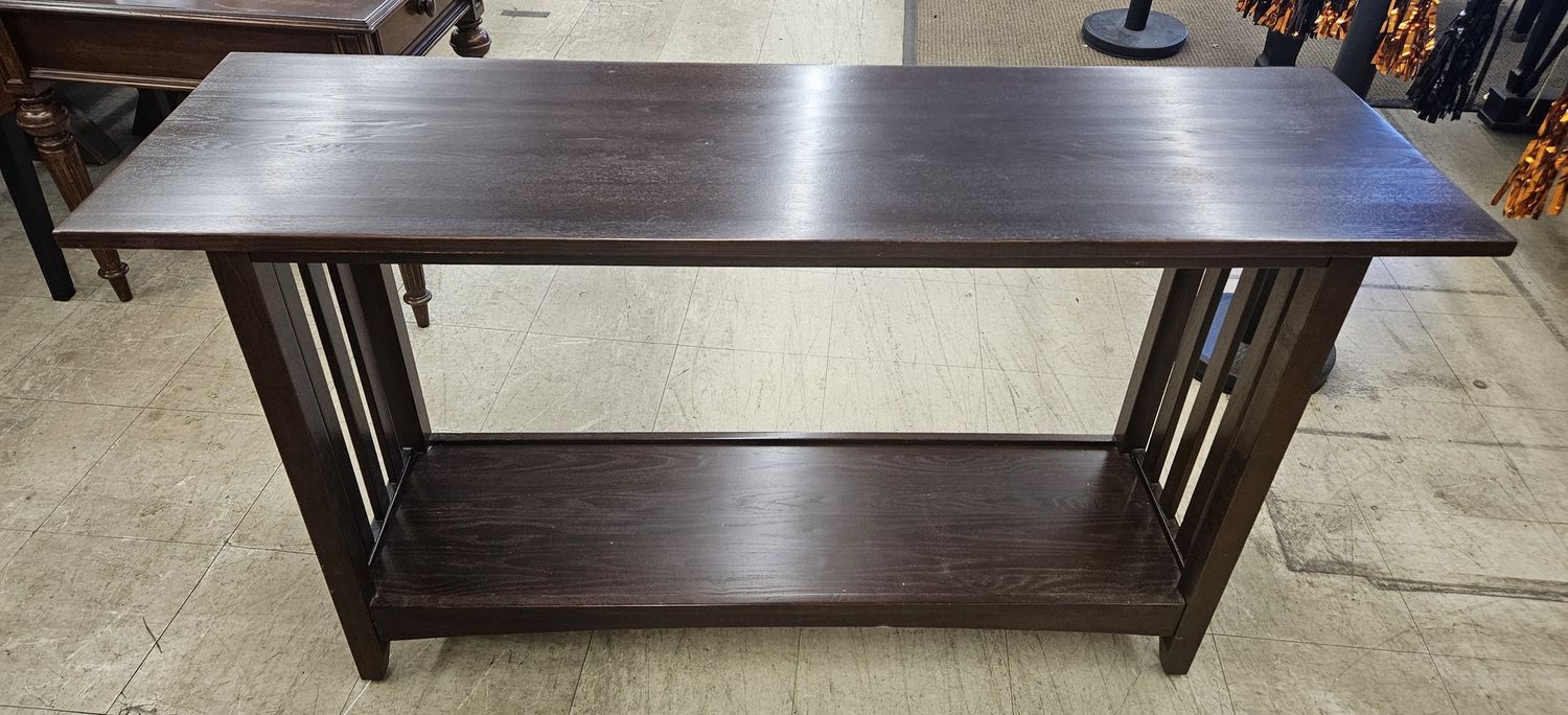 Espresso console table