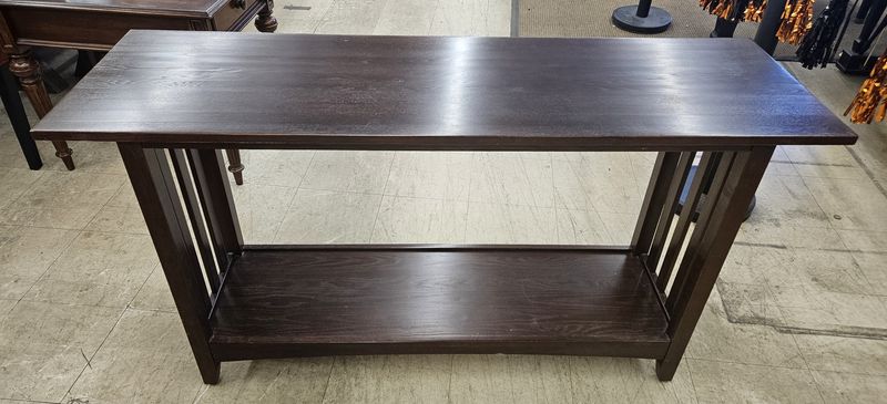 Espresso console table