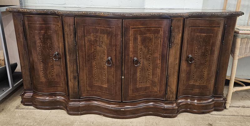Ornate marble-top sideboard