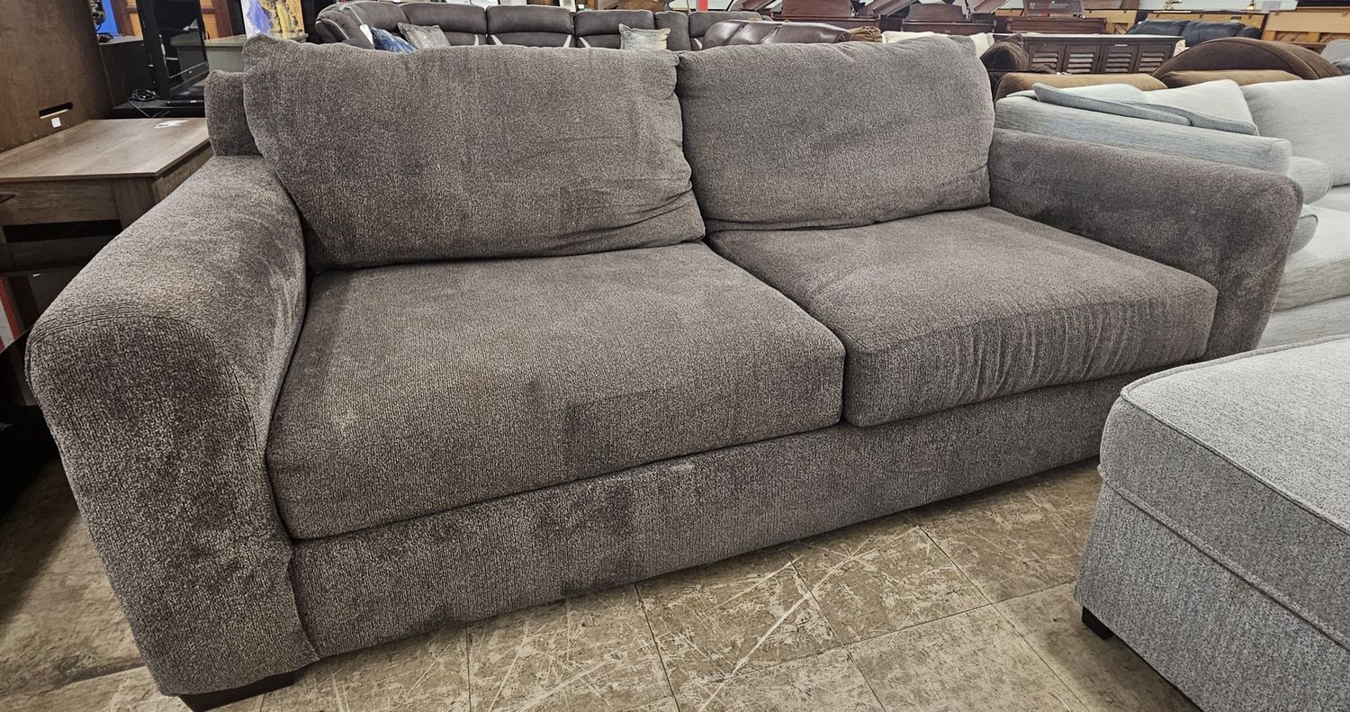 Extra-deep gray sofa