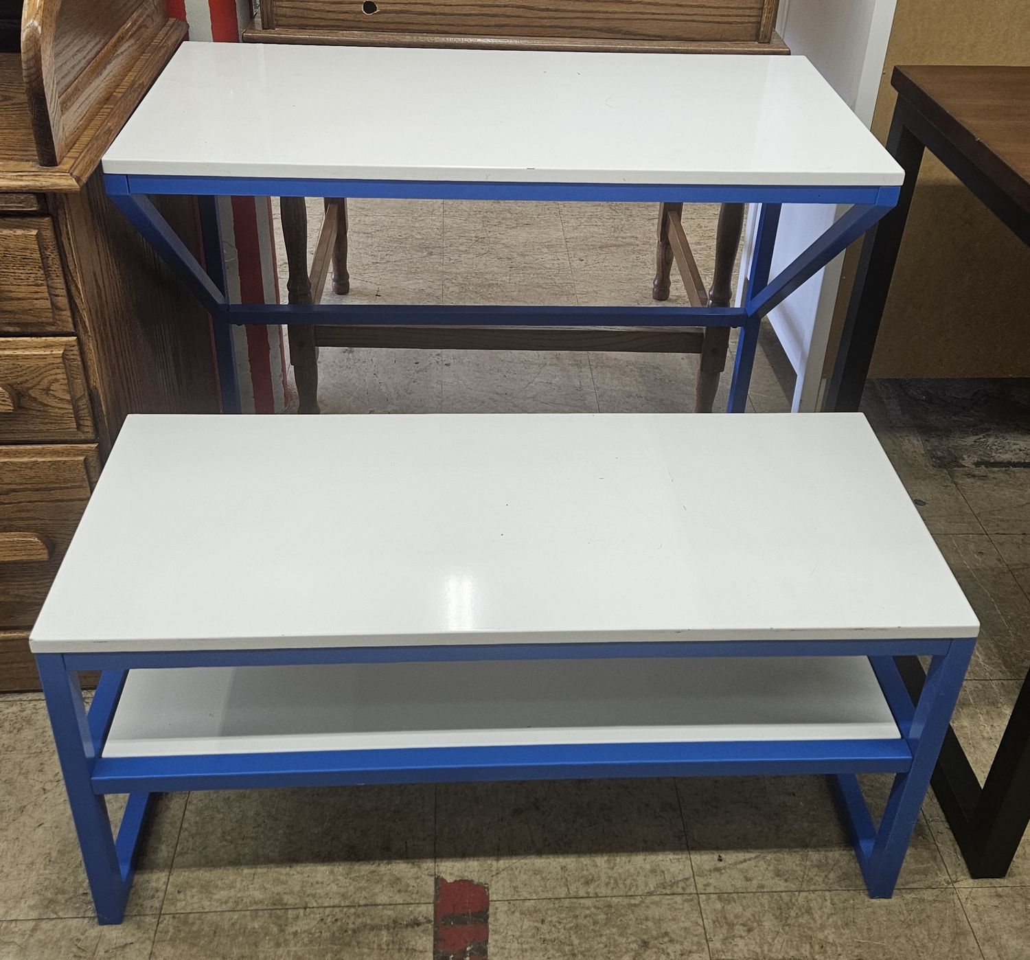 Modern industrial-style tables