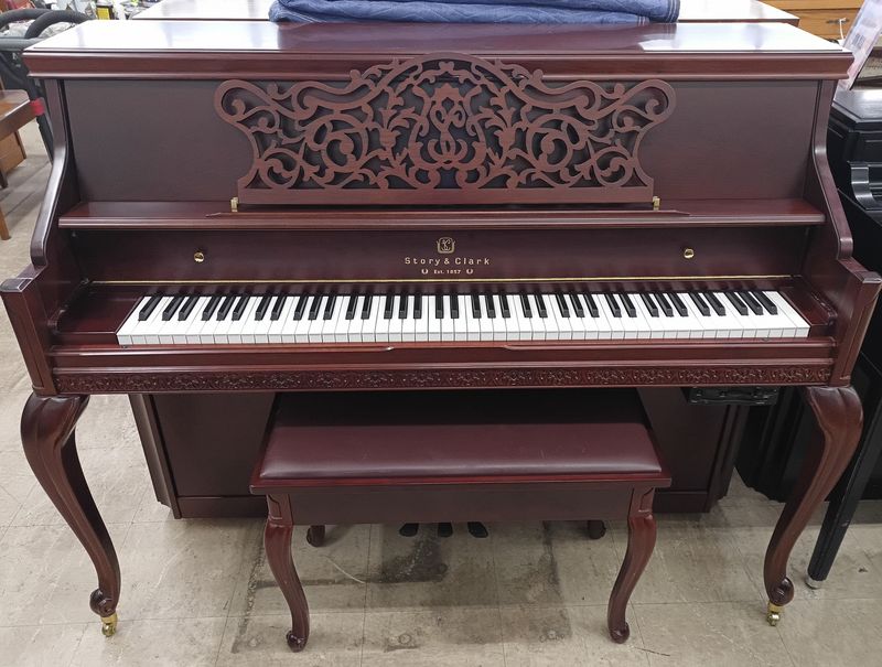 Story &amp; Clark Console Piano with QRS Digital Player System