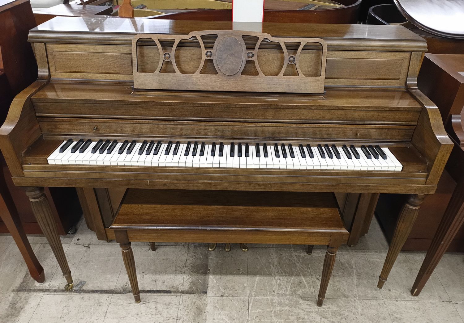 Everett Console Piano Walnut