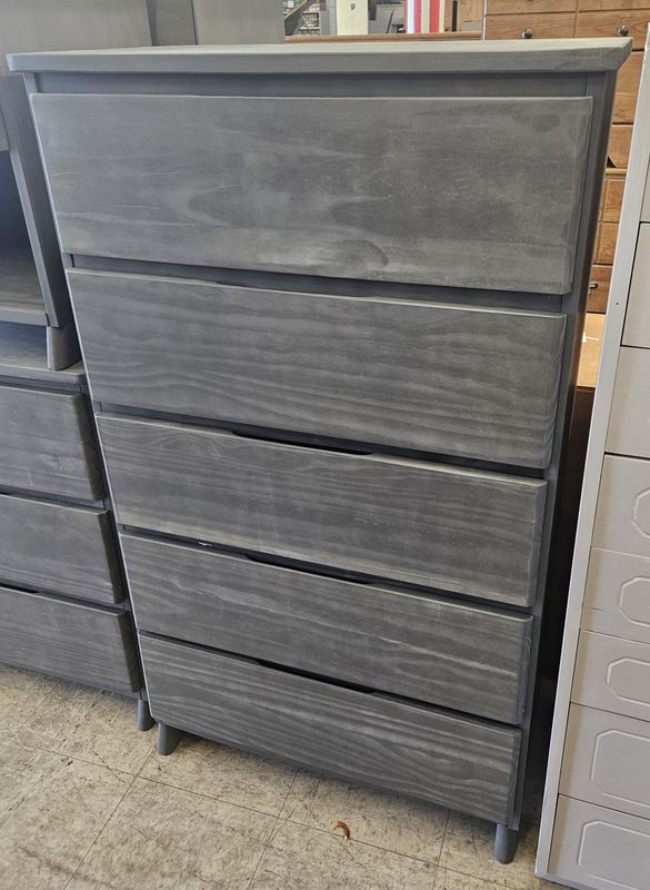 Maxwood Furniture  5-Drawer Highboy Chest —