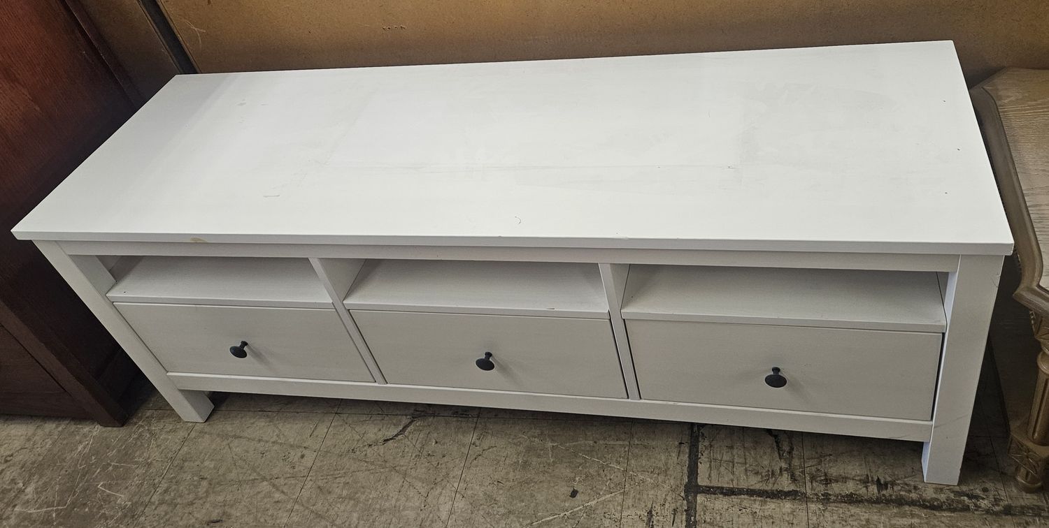 Modern White Media Console