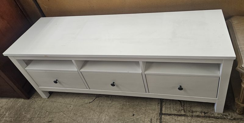 Modern White Media Console