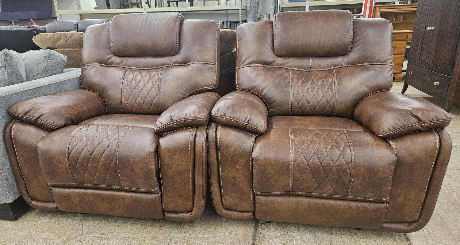 Soft leather manual leather recliners